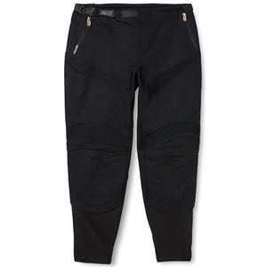 Prometeo Tricotina Stretch broek met stoffen punt Scuba, Z99_Zwart Sedan, 34 NL