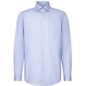 Seidensticker - 845667 - Chemise - Lichtblauw - Manches Longues - Coupe Droite