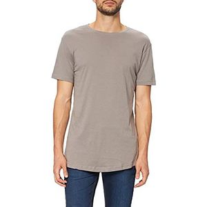 Urban Classics Heren T-shirt Shaped Long Tee effen kleur, lang gesneden mannenshirt, verkrijgbaar in vele verschillende kleuren, maten XS- 5XL, asphalt, 5XL