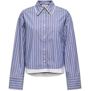 Onlblanca Life Ls Mix Shirt WVN, true blue, XL