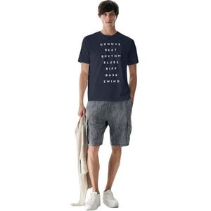 LTB Jeans Doneye T-shirt voor heren, Navy Blazer 12115, L