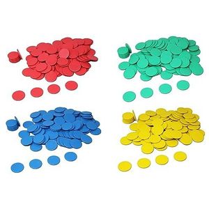 Spel fiches blauw (100 stuks) gemaakt van RE-Plastic® | Tel fiches Markeer fiches ø 25 mm