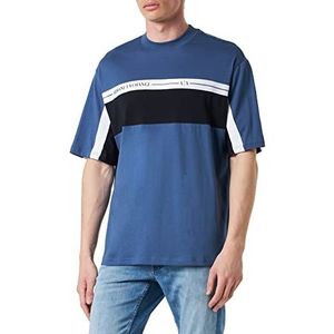 Armani Exchange Heren Sustainable, Ronde hals Sweatshirt, Blauw, Extra Large, blauw, XL
