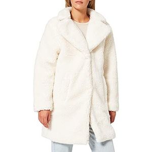 Urban Classics Dames winterjas dames oversized Sherpa Coat Jacket, mantel met haak en oogsluiting, maat XS tot 5XL, witzand., 5XL