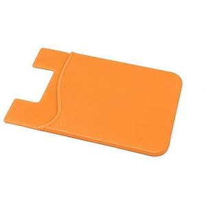 System-S 1 x smartphone kaarthouder siliconen hoes kaarthouder in oranje