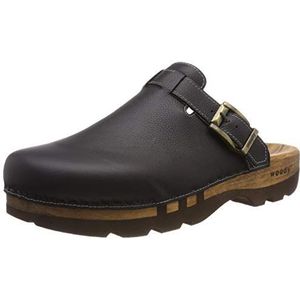 Woody Lukas houten schoen voor heren, zwart, 50 EU