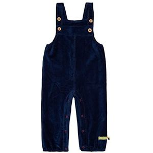 loud + proud Unisex tuinbroek cord, GOTS gecertificeerde broek, ultramarine, 62/68