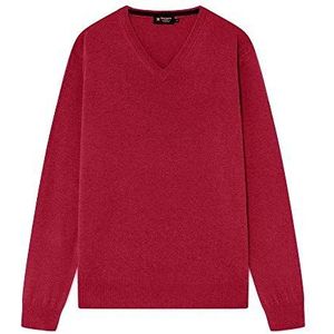Hackett London Wool Cash Mix V Pullover voor heren, rood (Cherry 257), XS