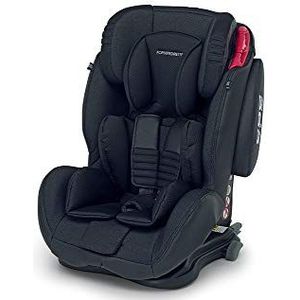Foppapedretti Isodinamyk IsoFix autostoel (9-36 kg) voor kinderen van ca. 9 maanden tot 12 jaar, bevestiging aan het voertuig met vijfpuntsgordel, 66 x 50 x 76 cm, zwart (titanium)