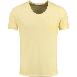 KEY LARGO - V-hals T-shirt - Pastelgeel - Heren