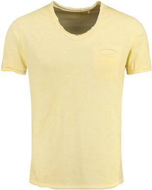 KEY LARGO - V-hals T-shirt - Pastelgeel - Heren