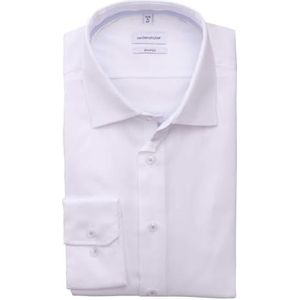 Seidensticker Heren Business Hemd Shirt, Weiß, 36