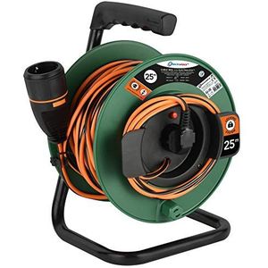 Electraline 49237 Verlengkabel met universele aansluiting voor tuingereedschap, thermische beveiliging, 20 m, kabeldoorsnede 3G1,5 mm2