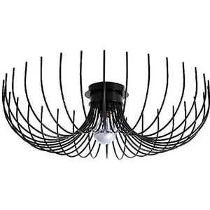Homemania 5003-056-BLC plafondlamp Lion, metaal, zwart, 56 x 56 x 16 cm, 1 x E27, max, 100 W