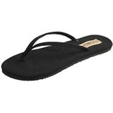 Flojos - Fiesta - Slippers - Zwart - Imitatieleer