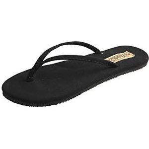 Flojos - Fiesta - Slippers - Zwart - Imitatieleer