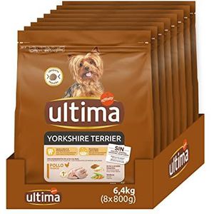 Ultima Yorkshire Terrier, verpakking van 8 x 800 g, totaal 6,4 kg