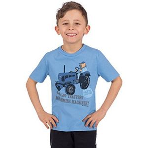 Trigema T-shirt voor jongens, blauw (Ice-blue 040)., 116 cm
