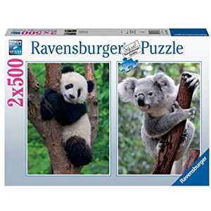 Puzzel Panda & Koala (2x500 Stukjes)