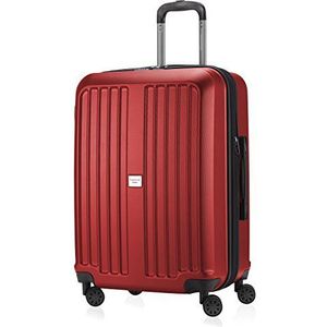HAUPTSTADTKOFFER - XBERG koffer trolley reiskoffer harde schaal mat (S, M, L), mat rood, 65 cm, Middelgrote koffer