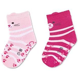 Sterntaler Baby meisjes ABS kruipsokken DP kattenslotte sokken, roze (roze 702), één maat (fabrieksmaat: 22)