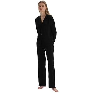 Dagi Dames Cotton Pyjama Bottom, zwart, 42, zwart, 42
