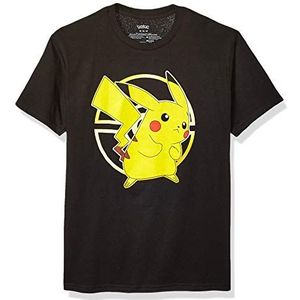 Pokemon Pokémon Pikachu Poké Ball Icon Trainer T-shirt, Zwart, L