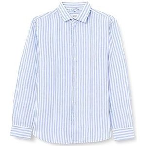 Seidensticker Men's Extra Slim Fit shirt met lange mouwen, blauw, 43, blauw, 43