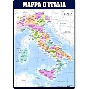 Erik® Bureauonderlegger Landkaart Italië - Bureaubeschermer - Italiaans