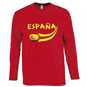 Supportershop T-shirt L/S rood Spanje voetbal
