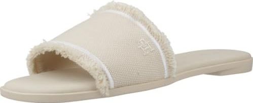 Tommy Hilfiger - Damessandalen - Beige Muslin - Plat - Canvas