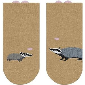 FALKE Unisex Baby Badger Family Duurzaam katoen met patroon 1 paar sokken, beige (Desert 4710), 62-68