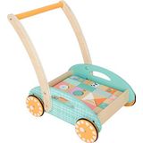 Small foot - Pastel loopwagen met 34 blokken