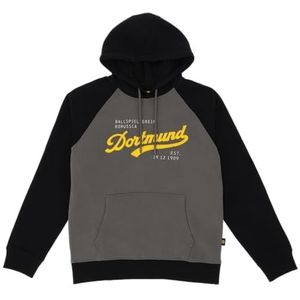 Borussia Dortmund Heren BVB Hoodie Explorer Zwart-Grijs Hoodie, zwart, XL