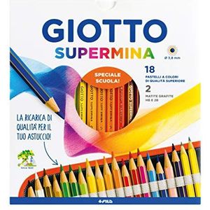 Fila Pastels Giotto Supermina Ast 18 +2 Lyra Temagraph Potloden In Grafiet