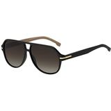 Boss BOSS 1507/S BLACK/BROWN SHADED 59/12/145 Mensbrillen Zonnebrillen
