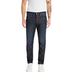 Replay Willbi X-Lite Plus Regular Slim Fit Jeans voor heren, 007, donkerblauw, 33W / 30L