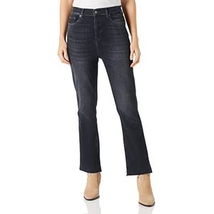 7 For All Mankind Hw Kick Slim Illusion Wicked Jeans voor dames, zwart, 28