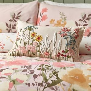 Catherine Lansfield Platteland Bloemen Versierd 30x40cm Kussen Naturel