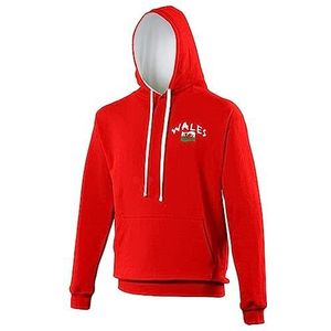 Supportershop sweatshirt met capuchon in Wallenland unisex volwassenen, rood, FR (maat fabrikant: XL)