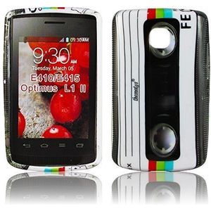 Mobiele telefoon case voor LG Optimus E410 L1 2 II Silicium Cassette Retro Design Case bumper thematys®