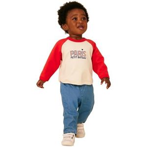 Petit Bateau Sweatshirt voor jongens, Avalane/Aurora, 3 Maanden