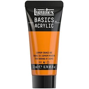 Liquitex 8870448​ Basics acrylverf - Cadmium Orange Hue, 22 ml tube, lichtecht, waterbestendig, voor het schilderen en decoreren van hout, metaal, keramiek, kunststof, canvas