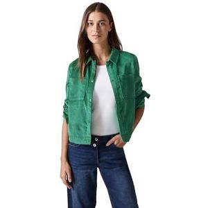 CECIL Dames B212236 korte corduroy jas, malachite green, M, malachite green, M