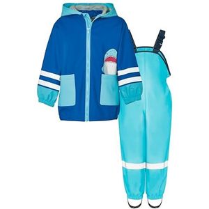 Playshoes Tweedelig regenpak, modderpak, waterdicht, haai turkoois, 140