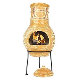 La Hacienda Companero Clay Chimenea, Klein - Gebrand Oranje