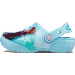 Crocs Unisex kinderen FL Disney Frozen II Clog K houten schoen, ijsblauw, 34/35 EU