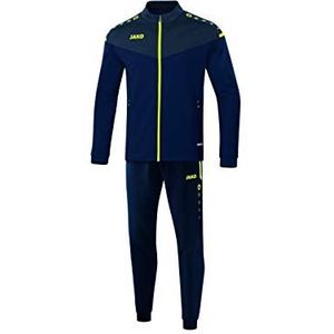 Jako Heren trainingspak polyester Champ 2.0, marine/donkerblauw/neongeel, M, M9120