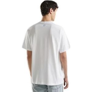United Colors of Benetton Uniseks T-shirt voor volwassenen, Wit, L