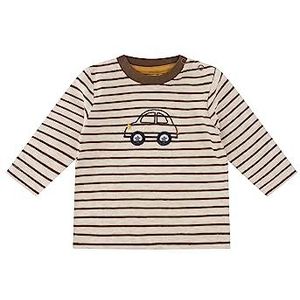 SALT AND PEPPER Baby-jongens L/S Ydstripes Caremb T-shirt, Hazel Brown, 74 cm